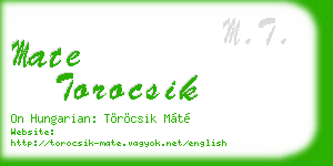 mate torocsik business card